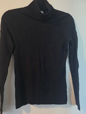 Babaton Black Wool Turtleneck Sweater